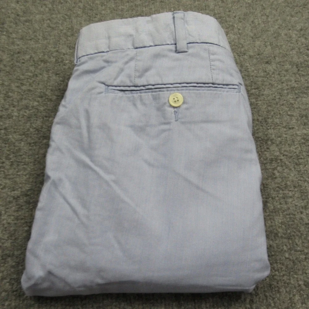 Polo Ralph Lauren Shorts Mens 40x8.5 Blue Stretch Straight Fit Hickory‎ Stripe